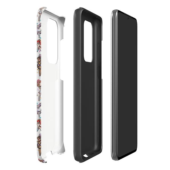Samsung phone case-Alphabet Pattern-Product Details Raised bevel to protect screen from scratches. Impact resistant polycarbonate shell and shock absorbing inner TPU liner. Secure fit with design wrapping around side of the case and full access to ports. Compatible with Qi-standard wireless charging. Thickness 1/8 inch (3mm), weight 30g. Compatibility See drop down menu for options, please select the right case as we print to order.-Stringberry