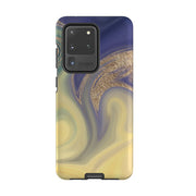 Samsung phone case-Amarillo (case does not glitter)-Product Details Raised bevel to protect screen from scratches. Impact resistant polycarbonate shell and shock absorbing inner TPU liner. Secure fit with design wrapping around side of the case and full access to ports. Compatible with Qi-standard wireless charging. Thickness 1/8 inch (3mm), weight 30g. Compatibility See drop down menu for options, please select the right case as we print to order.-Stringberry