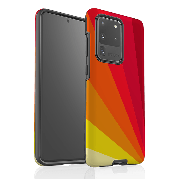 Samsung phone case-Amber Fan By Kitty Joseph-Product Details Raised bevel to protect screen from scratches. Impact resistant polycarbonate shell and shock absorbing inner TPU liner. Secure fit with design wrapping around side of the case and full access to ports. Compatible with Qi-standard wireless charging. Thickness 1/8 inch (3mm), weight 30g. Compatibility See drop down menu for options, please select the right case as we print to order.-Stringberry