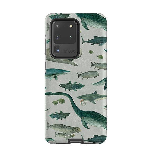 Samsung phone case-Ancient Oceans By Katherine Quinn-Product Details Raised bevel to protect screen from scratches. Impact resistant polycarbonate shell and shock absorbing inner TPU liner. Secure fit with design wrapping around side of the case and full access to ports. Compatible with Qi-standard wireless charging. Thickness 1/8 inch (3mm), weight 30g. Compatibility See drop down menu for options, please select the right case as we print to order.-Stringberry