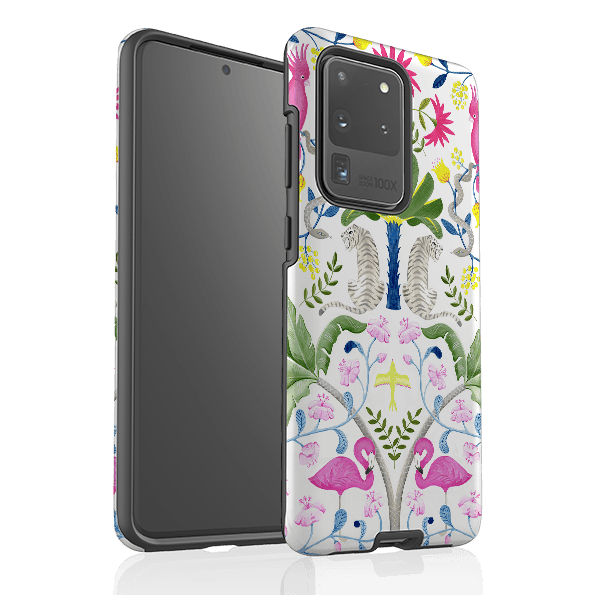 Samsung phone case-Animal Pattern By Bex Parkin-Product Details Raised bevel to protect screen from scratches. Impact resistant polycarbonate shell and shock absorbing inner TPU liner. Secure fit with design wrapping around side of the case and full access to ports. Compatible with Qi-standard wireless charging. Thickness 1/8 inch (3mm), weight 30g. Compatibility See drop down menu for options, please select the right case as we print to order.-Stringberry