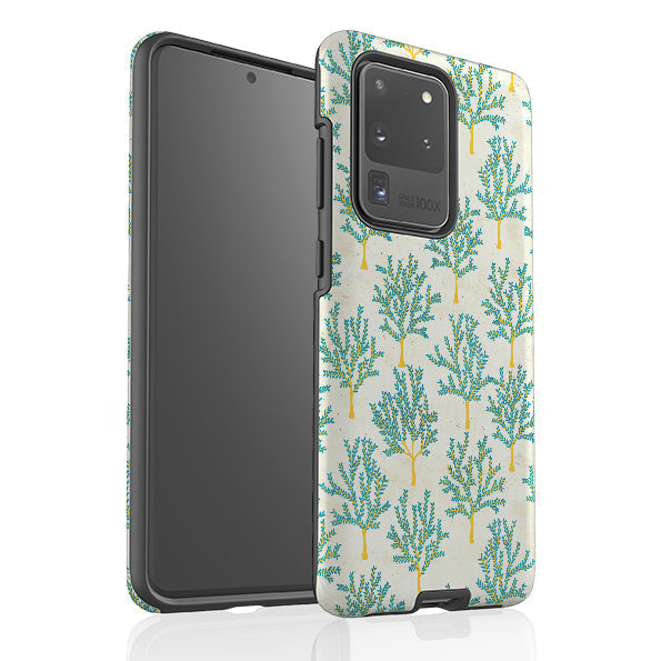 Samsung phone case-Apple Trees With No Apples By Katherine Quinn-Product Details Raised bevel to protect screen from scratches. Impact resistant polycarbonate shell and shock absorbing inner TPU liner. Secure fit with design wrapping around side of the case and full access to ports. Compatible with Qi-standard wireless charging. Thickness 1/8 inch (3mm), weight 30g. Compatibility See drop down menu for options, please select the right case as we print to order.-Stringberry