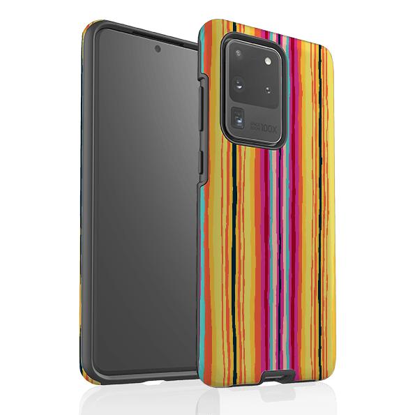 Samsung phone case-Atelier Stripe By Sarah Campbell-Product Details Raised bevel to protect screen from scratches. Impact resistant polycarbonate shell and shock absorbing inner TPU liner. Secure fit with design wrapping around side of the case and full access to ports. Compatible with Qi-standard wireless charging. Thickness 1/8 inch (3mm), weight 30g. Compatibility See drop down menu for options, please select the right case as we print to order.-Stringberry