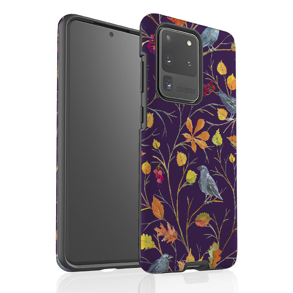 Samsung phone case-Autumn Pattern By Elisabeth Haager-Product Details Raised bevel to protect screen from scratches. Impact resistant polycarbonate shell and shock absorbing inner TPU liner. Secure fit with design wrapping around side of the case and full access to ports. Compatible with Qi-standard wireless charging. Thickness 1/8 inch (3mm), weight 30g. Compatibility See drop down menu for options, please select the right case as we print to order.-Stringberry