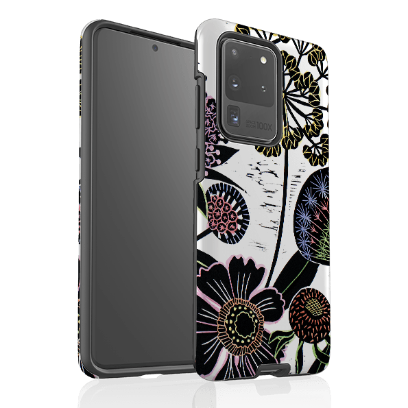 Samsung phone case-Autumn Seeds By Kate Heiss-Product Details Raised bevel to protect screen from scratches. Impact resistant polycarbonate shell and shock absorbing inner TPU liner. Secure fit with design wrapping around side of the case and full access to ports. Compatible with Qi-standard wireless charging. Thickness 1/8 inch (3mm), weight 30g. Compatibility See drop down menu for options, please select the right case as we print to order.-Stringberry