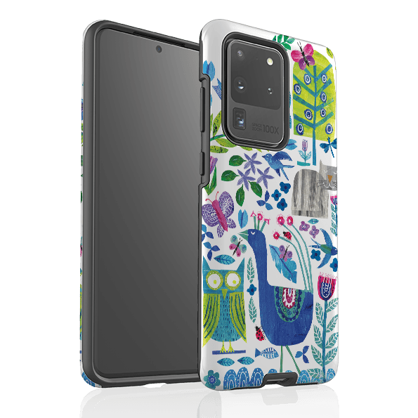 Samsung phone case-Back Garden By Tracey English-Product Details Raised bevel to protect screen from scratches. Impact resistant polycarbonate shell and shock absorbing inner TPU liner. Secure fit with design wrapping around side of the case and full access to ports. Compatible with Qi-standard wireless charging. Thickness 1/8 inch (3mm), weight 30g. Compatibility See drop down menu for options, please select the right case as we print to order.-Stringberry