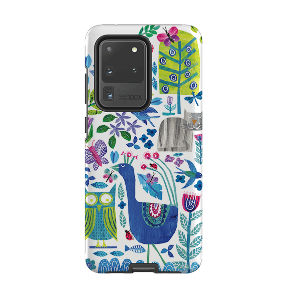 Samsung phone case-Back Garden By Tracey English-Product Details Raised bevel to protect screen from scratches. Impact resistant polycarbonate shell and shock absorbing inner TPU liner. Secure fit with design wrapping around side of the case and full access to ports. Compatible with Qi-standard wireless charging. Thickness 1/8 inch (3mm), weight 30g. Compatibility See drop down menu for options, please select the right case as we print to order.-Stringberry
