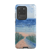 Samsung phone case-Beach Path By Mary Stubberfield-Product Details Raised bevel to protect screen from scratches. Impact resistant polycarbonate shell and shock absorbing inner TPU liner. Secure fit with design wrapping around side of the case and full access to ports. Compatible with Qi-standard wireless charging. Thickness 1/8 inch (3mm), weight 30g. Compatibility See drop down menu for options, please select the right case as we print to order.-Stringberry