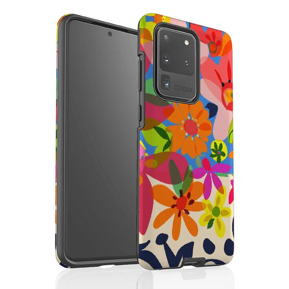 Samsung phone case-Beautiful Blooms By Sarah Campbell-Product Details Raised bevel to protect screen from scratches. Impact resistant polycarbonate shell and shock absorbing inner TPU liner. Secure fit with design wrapping around side of the case and full access to ports. Compatible with Qi-standard wireless charging. Thickness 1/8 inch (3mm), weight 30g. Compatibility See drop down menu for options, please select the right case as we print to order.-Stringberry