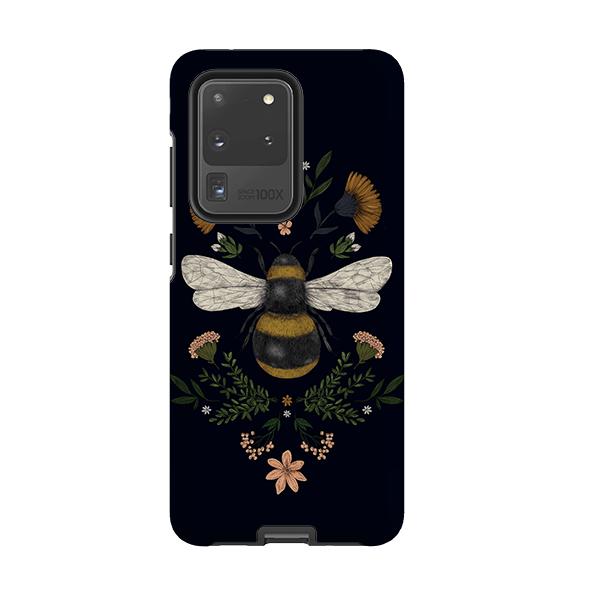 Samsung phone case-Bee By Jade Mosinski-Product Details Raised bevel to protect screen from scratches. Impact resistant polycarbonate shell and shock absorbing inner TPU liner. Secure fit with design wrapping around side of the case and full access to ports. Compatible with Qi-standard wireless charging. Thickness 1/8 inch (3mm), weight 30g. Compatibility See drop down menu for options, please select the right case as we print to order.-Stringberry