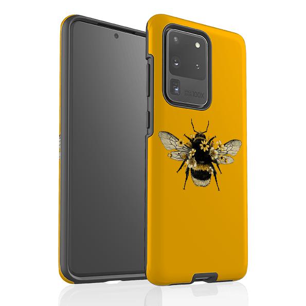 Samsung phone case-Bee I Honey-Product Details Raised bevel to protect screen from scratches. Impact resistant polycarbonate shell and shock absorbing inner TPU liner. Secure fit with design wrapping around side of the case and full access to ports. Compatible with Qi-standard wireless charging. Thickness 1/8 inch (3mm), weight 30g. Compatibility See drop down menu for options, please select the right case as we print to order.-Stringberry
