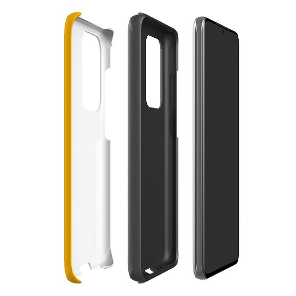 Samsung phone case-Bee I Honey-Product Details Raised bevel to protect screen from scratches. Impact resistant polycarbonate shell and shock absorbing inner TPU liner. Secure fit with design wrapping around side of the case and full access to ports. Compatible with Qi-standard wireless charging. Thickness 1/8 inch (3mm), weight 30g. Compatibility See drop down menu for options, please select the right case as we print to order.-Stringberry