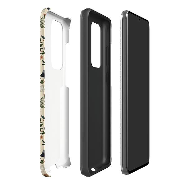 Samsung phone case-Bees 2 By Jade Mosinski-Product Details Raised bevel to protect screen from scratches. Impact resistant polycarbonate shell and shock absorbing inner TPU liner. Secure fit with design wrapping around side of the case and full access to ports. Compatible with Qi-standard wireless charging. Thickness 1/8 inch (3mm), weight 30g. Compatibility See drop down menu for options, please select the right case as we print to order.-Stringberry