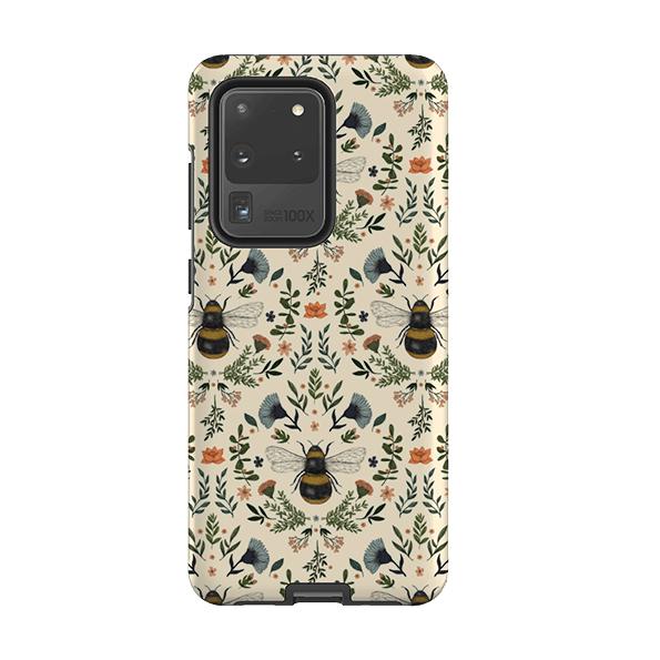 Samsung phone case-Bees 2 By Jade Mosinski-Product Details Raised bevel to protect screen from scratches. Impact resistant polycarbonate shell and shock absorbing inner TPU liner. Secure fit with design wrapping around side of the case and full access to ports. Compatible with Qi-standard wireless charging. Thickness 1/8 inch (3mm), weight 30g. Compatibility See drop down menu for options, please select the right case as we print to order.-Stringberry
