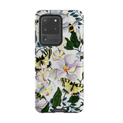 Samsung phone case-Bees And Magnolia By Bex Parkin-Product Details Raised bevel to protect screen from scratches. Impact resistant polycarbonate shell and shock absorbing inner TPU liner. Secure fit with design wrapping around side of the case and full access to ports. Compatible with Qi-standard wireless charging. Thickness 1/8 inch (3mm), weight 30g. Compatibility See drop down menu for options, please select the right case as we print to order.-Stringberry