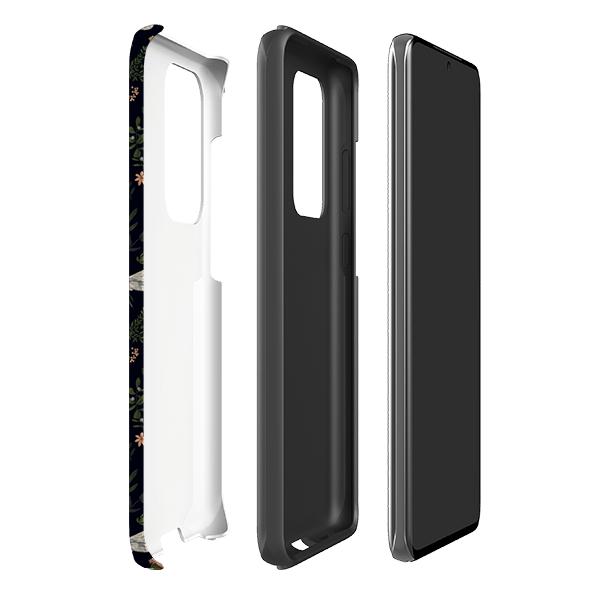 Samsung phone case-Bees By Jade Mosinski-Product Details Raised bevel to protect screen from scratches. Impact resistant polycarbonate shell and shock absorbing inner TPU liner. Secure fit with design wrapping around side of the case and full access to ports. Compatible with Qi-standard wireless charging. Thickness 1/8 inch (3mm), weight 30g. Compatibility See drop down menu for options, please select the right case as we print to order.-Stringberry