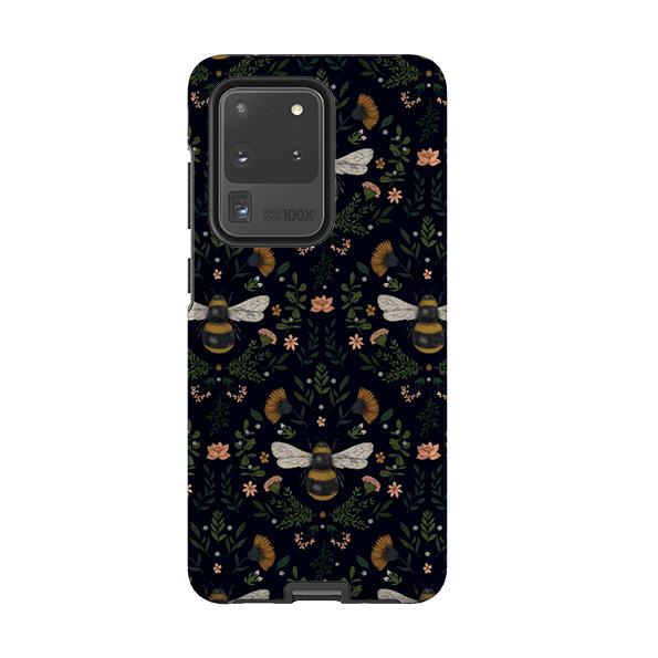 Samsung phone case-Bees By Jade Mosinski-Product Details Raised bevel to protect screen from scratches. Impact resistant polycarbonate shell and shock absorbing inner TPU liner. Secure fit with design wrapping around side of the case and full access to ports. Compatible with Qi-standard wireless charging. Thickness 1/8 inch (3mm), weight 30g. Compatibility See drop down menu for options, please select the right case as we print to order.-Stringberry