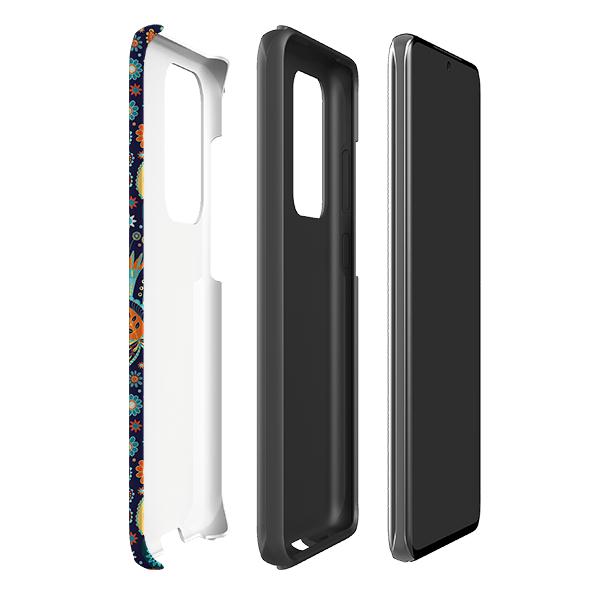 Samsung phone case-Bettyhill-Product Details Raised bevel to protect screen from scratches. Impact resistant polycarbonate shell and shock absorbing inner TPU liner. Secure fit with design wrapping around side of the case and full access to ports. Compatible with Qi-standard wireless charging. Thickness 1/8 inch (3mm), weight 30g. Compatibility See drop down menu for options, please select the right case as we print to order.-Stringberry