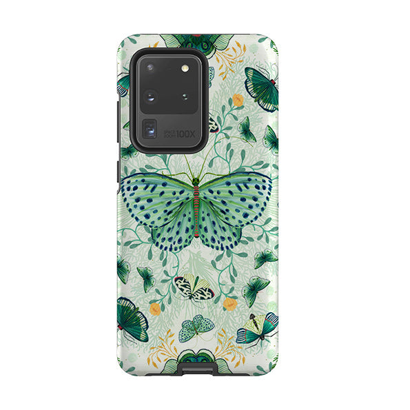 Samsung phone case-Big Moth 1 By Katherine Quinn-Product Details Raised bevel to protect screen from scratches. Impact resistant polycarbonate shell and shock absorbing inner TPU liner. Secure fit with design wrapping around side of the case and full access to ports. Compatible with Qi-standard wireless charging. Thickness 1/8 inch (3mm), weight 30g. Compatibility See drop down menu for options, please select the right case as we print to order.-Stringberry