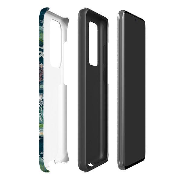 Samsung phone case-Bioluminescence By Katherine Quinn-Product Details Raised bevel to protect screen from scratches. Impact resistant polycarbonate shell and shock absorbing inner TPU liner. Secure fit with design wrapping around side of the case and full access to ports. Compatible with Qi-standard wireless charging. Thickness 1/8 inch (3mm), weight 30g. Compatibility See drop down menu for options, please select the right case as we print to order.-Stringberry
