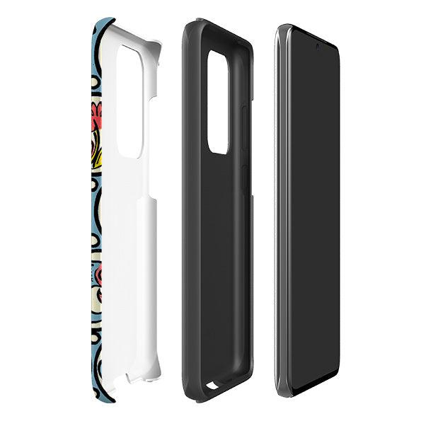 Samsung phone case-Birds, Fish And Fruit By Cressida Bell-Product Details Raised bevel to protect screen from scratches. Impact resistant polycarbonate shell and shock absorbing inner TPU liner. Secure fit with design wrapping around side of the case and full access to ports. Compatible with Qi-standard wireless charging. Thickness 1/8 inch (3mm), weight 30g. Compatibility See drop down menu for options, please select the right case as we print to order.-Stringberry