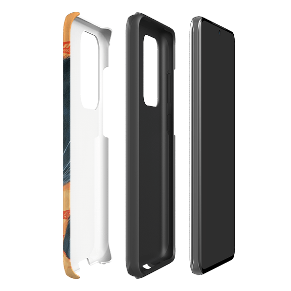 Samsung phone case-Black Cat By Mary Stubberfield-Product Details Raised bevel to protect screen from scratches. Impact resistant polycarbonate shell and shock absorbing inner TPU liner. Secure fit with design wrapping around side of the case and full access to ports. Compatible with Qi-standard wireless charging. Thickness 1/8 inch (3mm), weight 30g. Compatibility See drop down menu for options, please select the right case as we print to order.-Stringberry