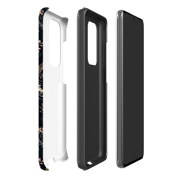 Samsung phone case-Black Forest By Katherine Quinn-Product Details Raised bevel to protect screen from scratches. Impact resistant polycarbonate shell and shock absorbing inner TPU liner. Secure fit with design wrapping around side of the case and full access to ports. Compatible with Qi-standard wireless charging. Thickness 1/8 inch (3mm), weight 30g. Compatibility See drop down menu for options, please select the right case as we print to order.-Stringberry