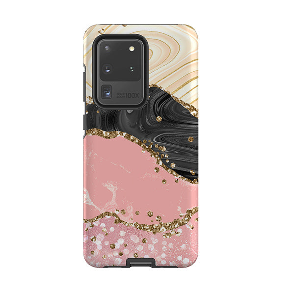 Samsung phone case-Blanco (case does not glitter)-Product Details Raised bevel to protect screen from scratches. Impact resistant polycarbonate shell and shock absorbing inner TPU liner. Secure fit with design wrapping around side of the case and full access to ports. Compatible with Qi-standard wireless charging. Thickness 1/8 inch (3mm), weight 30g. Compatibility See drop down menu for options, please select the right case as we print to order.-Stringberry