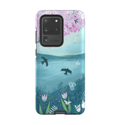 Samsung phone case-Blossom Tree By Mary Stubberfield-Product Details Raised bevel to protect screen from scratches. Impact resistant polycarbonate shell and shock absorbing inner TPU liner. Secure fit with design wrapping around side of the case and full access to ports. Compatible with Qi-standard wireless charging. Thickness 1/8 inch (3mm), weight 30g. Compatibility See drop down menu for options, please select the right case as we print to order.-Stringberry