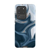 Samsung phone case-Blue Ice (case does not glitter)-Product Details Raised bevel to protect screen from scratches. Impact resistant polycarbonate shell and shock absorbing inner TPU liner. Secure fit with design wrapping around side of the case and full access to ports. Compatible with Qi-standard wireless charging. Thickness 1/8 inch (3mm), weight 30g. Compatibility See drop down menu for options, please select the right case as we print to order.-Stringberry