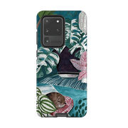 Samsung phone case-Blue Interior By Bex Parkin-Product Details Raised bevel to protect screen from scratches. Impact resistant polycarbonate shell and shock absorbing inner TPU liner. Secure fit with design wrapping around side of the case and full access to ports. Compatible with Qi-standard wireless charging. Thickness 1/8 inch (3mm), weight 30g. Compatibility See drop down menu for options, please select the right case as we print to order.-Stringberry