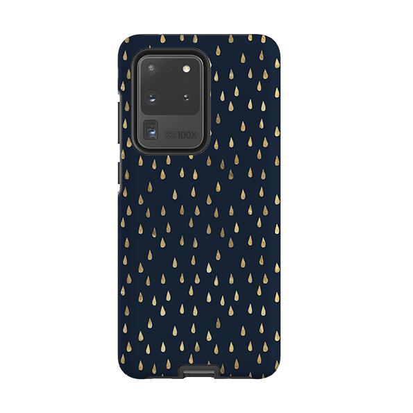 Samsung phone case-Blue Rain-Product Details Raised bevel to protect screen from scratches. Impact resistant polycarbonate shell and shock absorbing inner TPU liner. Secure fit with design wrapping around side of the case and full access to ports. Compatible with Qi-standard wireless charging. Thickness 1/8 inch (3mm), weight 30g. Compatibility See drop down menu for options, please select the right case as we print to order.-Stringberry