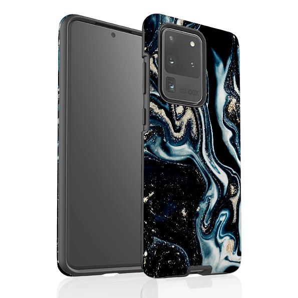 Samsung phone case-Blue Royalty-Product Details Raised bevel to protect screen from scratches. Impact resistant polycarbonate shell and shock absorbing inner TPU liner. Secure fit with design wrapping around side of the case and full access to ports. Compatible with Qi-standard wireless charging. Thickness 1/8 inch (3mm), weight 30g. Compatibility See drop down menu for options, please select the right case as we print to order.-Stringberry