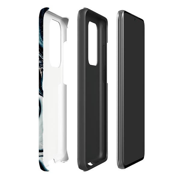 Samsung phone case-Blue Royalty-Product Details Raised bevel to protect screen from scratches. Impact resistant polycarbonate shell and shock absorbing inner TPU liner. Secure fit with design wrapping around side of the case and full access to ports. Compatible with Qi-standard wireless charging. Thickness 1/8 inch (3mm), weight 30g. Compatibility See drop down menu for options, please select the right case as we print to order.-Stringberry