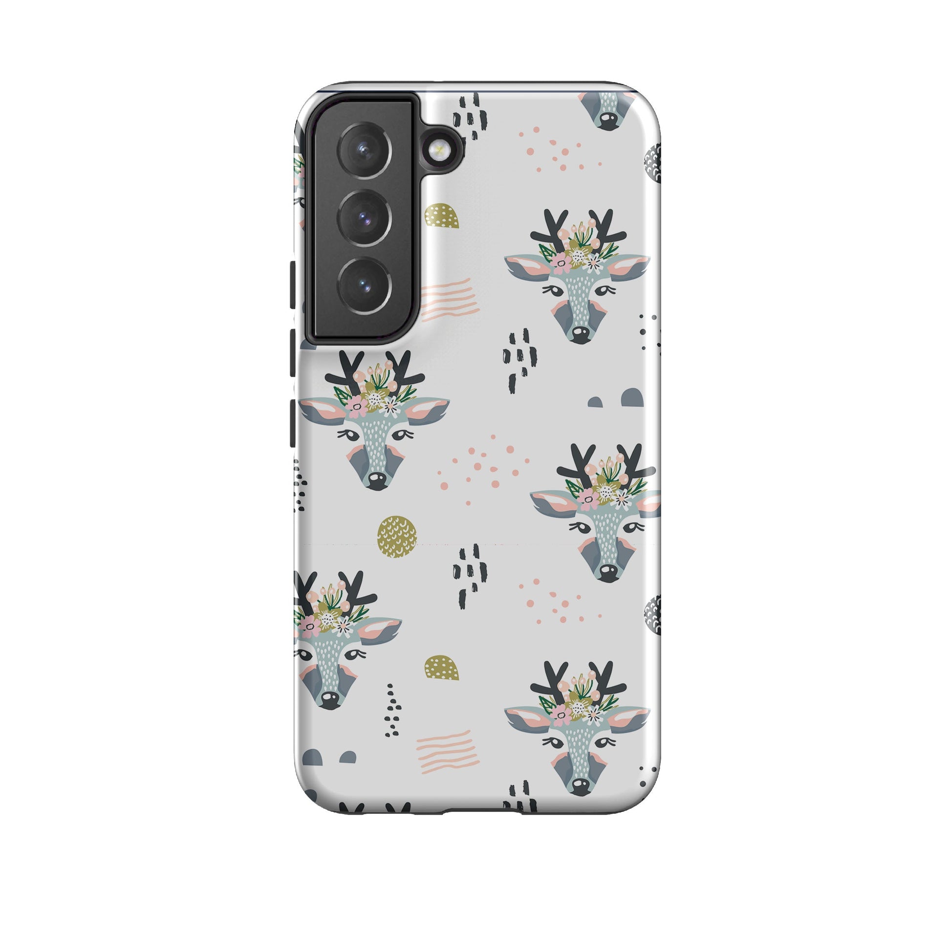 Samsung phone case-Boho Xmas-Product Details Raised bevel to protect screen from scratches. Impact resistant polycarbonate shell and shock absorbing inner TPU liner. Secure fit with design wrapping around side of the case and full access to ports. Compatible with Qi-standard wireless charging. Thickness 1/8 inch (3mm), weight 30g. Compatibility See drop down menu for options, please select the right case as we print to order.-Stringberry