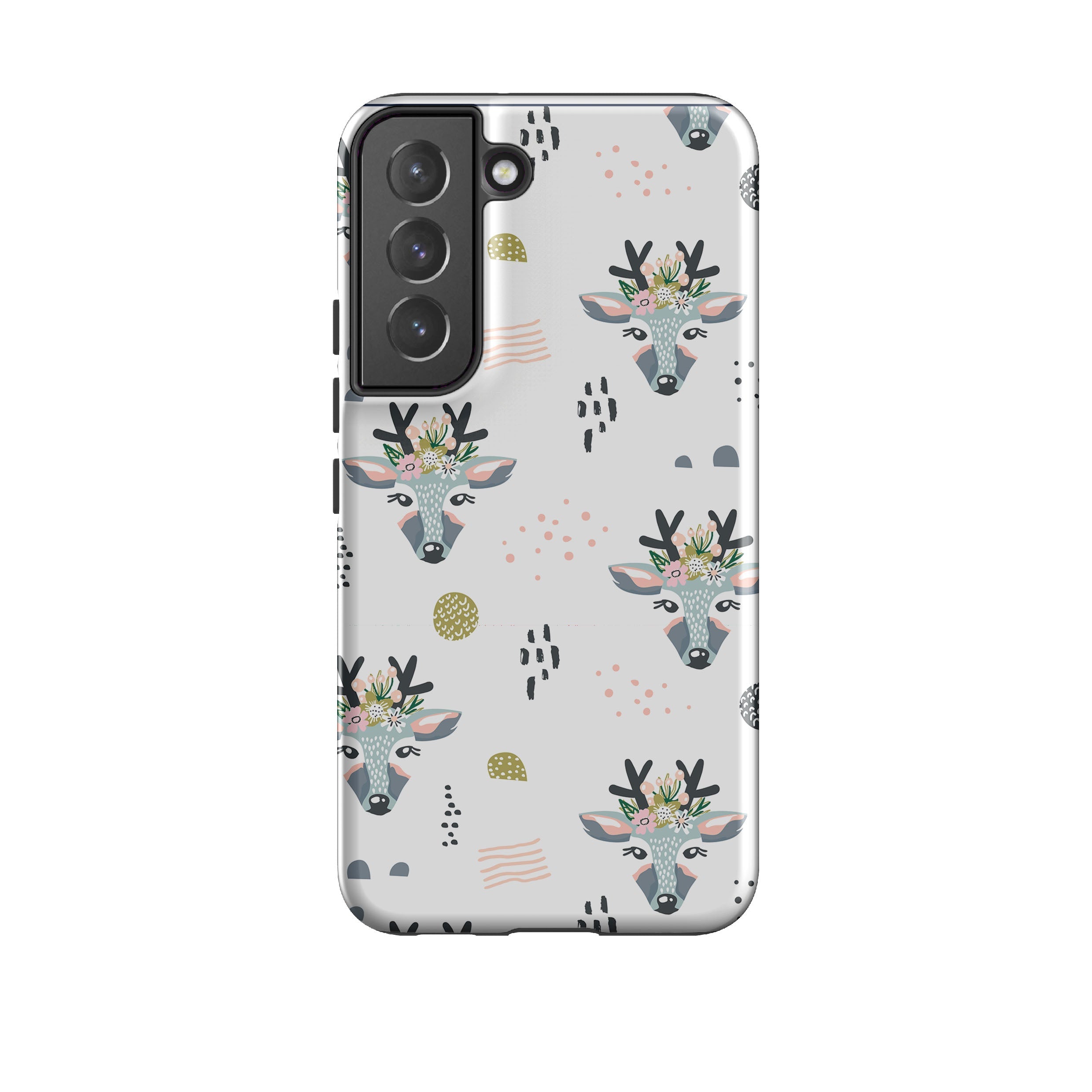 Samsung phone case-Boho Xmas-Product Details Raised bevel to protect screen from scratches. Impact resistant polycarbonate shell and shock absorbing inner TPU liner. Secure fit with design wrapping around side of the case and full access to ports. Compatible with Qi-standard wireless charging. Thickness 1/8 inch (3mm), weight 30g. Compatibility See drop down menu for options, please select the right case as we print to order.-Stringberry