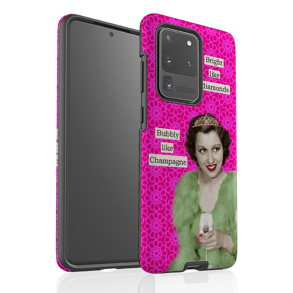 Samsung phone case-Bright Like Diamonds By Clare Jordan-Product Details Raised bevel to protect screen from scratches. Impact resistant polycarbonate shell and shock absorbing inner TPU liner. Secure fit with design wrapping around side of the case and full access to ports. Compatible with Qi-standard wireless charging. Thickness 1/8 inch (3mm), weight 30g. Compatibility See drop down menu for options, please select the right case as we print to order.-Stringberry