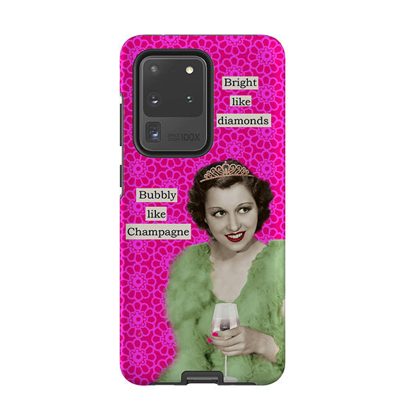 Samsung phone case-Bright Like Diamonds By Clare Jordan-Product Details Raised bevel to protect screen from scratches. Impact resistant polycarbonate shell and shock absorbing inner TPU liner. Secure fit with design wrapping around side of the case and full access to ports. Compatible with Qi-standard wireless charging. Thickness 1/8 inch (3mm), weight 30g. Compatibility See drop down menu for options, please select the right case as we print to order.-Stringberry