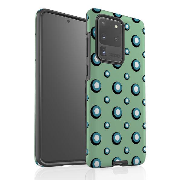 Samsung phone case-Bubbles By Cressida Bell-Product Details Raised bevel to protect screen from scratches. Impact resistant polycarbonate shell and shock absorbing inner TPU liner. Secure fit with design wrapping around side of the case and full access to ports. Compatible with Qi-standard wireless charging. Thickness 1/8 inch (3mm), weight 30g. Compatibility See drop down menu for options, please select the right case as we print to order.-Stringberry
