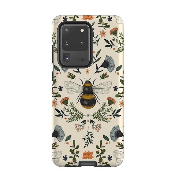 Samsung phone case-Bumble By Jade Mosinski-Product Details Raised bevel to protect screen from scratches. Impact resistant polycarbonate shell and shock absorbing inner TPU liner. Secure fit with design wrapping around side of the case and full access to ports. Compatible with Qi-standard wireless charging. Thickness 1/8 inch (3mm), weight 30g. Compatibility See drop down menu for options, please select the right case as we print to order.-Stringberry