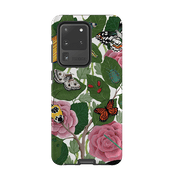 Samsung phone case-Butterflies And Beatles By Bex Parkin-Product Details Raised bevel to protect screen from scratches. Impact resistant polycarbonate shell and shock absorbing inner TPU liner. Secure fit with design wrapping around side of the case and full access to ports. Compatible with Qi-standard wireless charging. Thickness 1/8 inch (3mm), weight 30g. Compatibility See drop down menu for options, please select the right case as we print to order.-Stringberry