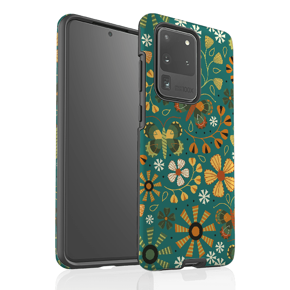 Samsung phone case-Butterflies Autumn 2 By Suzy Taylor-Product Details Raised bevel to protect screen from scratches. Impact resistant polycarbonate shell and shock absorbing inner TPU liner. Secure fit with design wrapping around side of the case and full access to ports. Compatible with Qi-standard wireless charging. Thickness 1/8 inch (3mm), weight 30g. Compatibility See drop down menu for options, please select the right case as we print to order.-Stringberry