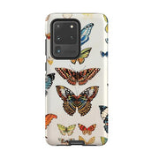 Samsung phone case-Butterflies By Sarah Campbell-Product Details Raised bevel to protect screen from scratches. Impact resistant polycarbonate shell and shock absorbing inner TPU liner. Secure fit with design wrapping around side of the case and full access to ports. Compatible with Qi-standard wireless charging. Thickness 1/8 inch (3mm), weight 30g. Compatibility See drop down menu for options, please select the right case as we print to order.-Stringberry