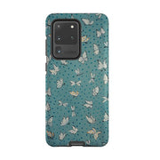 Samsung phone case-Butterflies On Sky By Sarah Campbell-Product Details Raised bevel to protect screen from scratches. Impact resistant polycarbonate shell and shock absorbing inner TPU liner. Secure fit with design wrapping around side of the case and full access to ports. Compatible with Qi-standard wireless charging. Thickness 1/8 inch (3mm), weight 30g. Compatibility See drop down menu for options, please select the right case as we print to order.-Stringberry