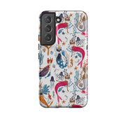 Samsung phone case-Cat-Fish By Caroline Bonne Muller-Product Details Raised bevel to protect screen from scratches. Impact resistant polycarbonate shell and shock absorbing inner TPU liner. Secure fit with design wrapping around side of the case and full access to ports. Compatible with Qi-standard wireless charging. Thickness 1/8 inch (3mm), weight 30g. Compatibility See drop down menu for options, please select the right case as we print to order.-Stringberry
