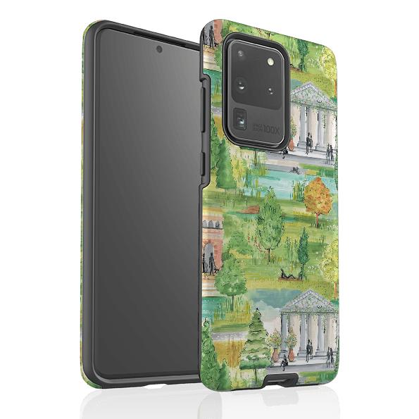 Samsung phone case-Central Park By Sarah Campbell-Product Details Raised bevel to protect screen from scratches. Impact resistant polycarbonate shell and shock absorbing inner TPU liner. Secure fit with design wrapping around side of the case and full access to ports. Compatible with Qi-standard wireless charging. Thickness 1/8 inch (3mm), weight 30g. Compatibility See drop down menu for options, please select the right case as we print to order.-Stringberry