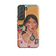 Samsung phone case-Cheers By Caroline Bonne Muller-Product Details Raised bevel to protect screen from scratches. Impact resistant polycarbonate shell and shock absorbing inner TPU liner. Secure fit with design wrapping around side of the case and full access to ports. Compatible with Qi-standard wireless charging. Thickness 1/8 inch (3mm), weight 30g. Compatibility See drop down menu for options, please select the right case as we print to order.-Stringberry