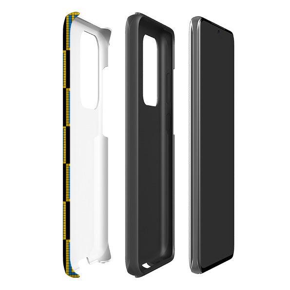 Samsung phone case-Chequers By Cressida Bell-Product Details Raised bevel to protect screen from scratches. Impact resistant polycarbonate shell and shock absorbing inner TPU liner. Secure fit with design wrapping around side of the case and full access to ports. Compatible with Qi-standard wireless charging. Thickness 1/8 inch (3mm), weight 30g. Compatibility See drop down menu for options, please select the right case as we print to order.-Stringberry