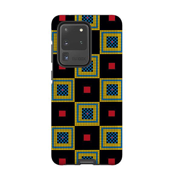 Samsung phone case-Chequers By Cressida Bell-Product Details Raised bevel to protect screen from scratches. Impact resistant polycarbonate shell and shock absorbing inner TPU liner. Secure fit with design wrapping around side of the case and full access to ports. Compatible with Qi-standard wireless charging. Thickness 1/8 inch (3mm), weight 30g. Compatibility See drop down menu for options, please select the right case as we print to order.-Stringberry