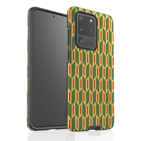Samsung phone case-Chevrons By Cressida Bell-Product Details Raised bevel to protect screen from scratches. Impact resistant polycarbonate shell and shock absorbing inner TPU liner. Secure fit with design wrapping around side of the case and full access to ports. Compatible with Qi-standard wireless charging. Thickness 1/8 inch (3mm), weight 30g. Compatibility See drop down menu for options, please select the right case as we print to order.-Stringberry